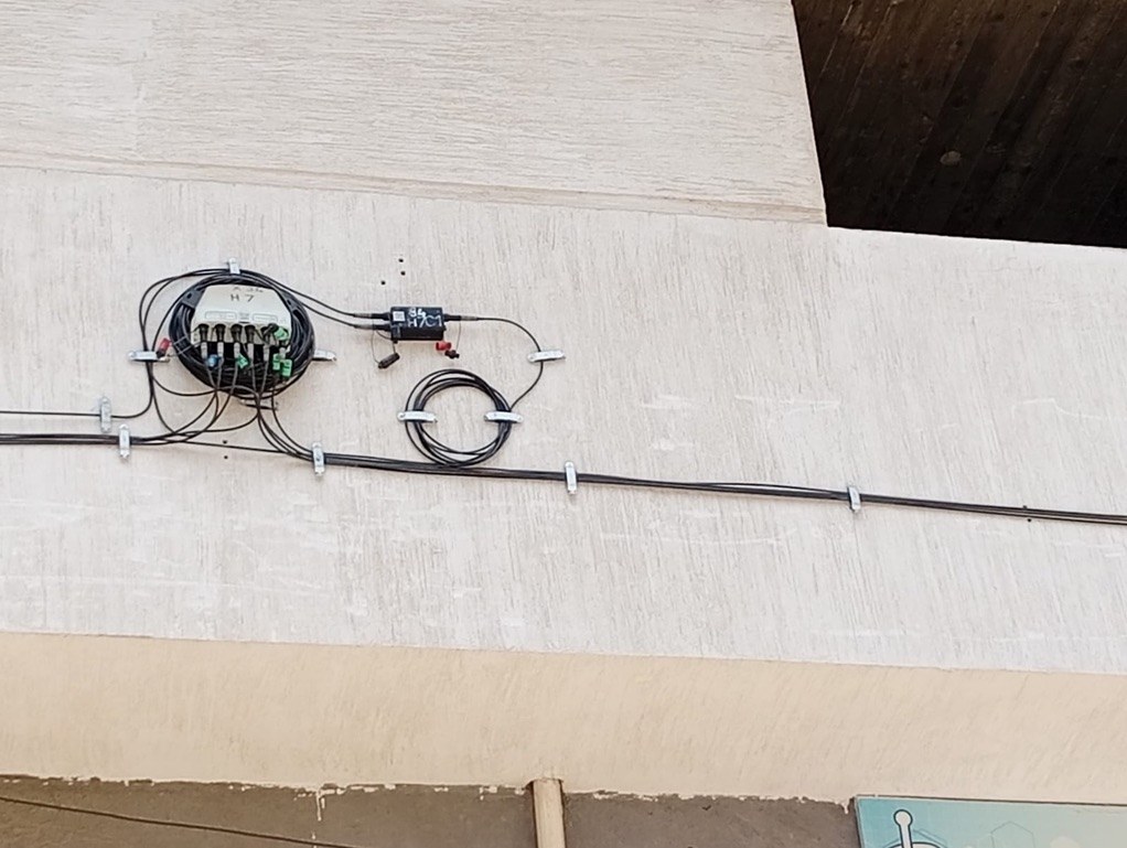Neatly clipped exterior fiber routing